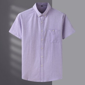 10XL 8XL 7XL Men's Loose Shirt Plus Size Summer Short Sleeve Fashion Stripes Business Work Casual Shirt Oversize Pink Blue