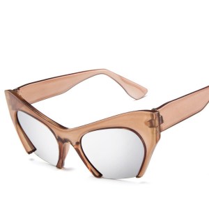 Retro Cat Eye Glasses Black Glasses Frame Transparent Hlaf Frame Sunglasses for Women Luxury Brand Sun Glasses Eyewear UV400