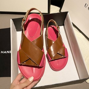 Concise Cross band student sandals women summer shoes slippers mixed color sandalias femme thicken soled gladiator sandales