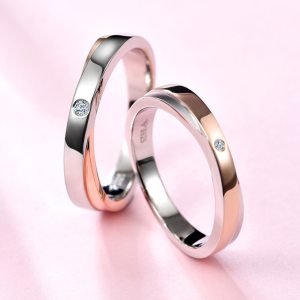 New Moissanite Couple Ring for Woman Man Birthday Gift 925 Silver Jewelry Engagement Rings 925 Sterling Sling Girl's Gift