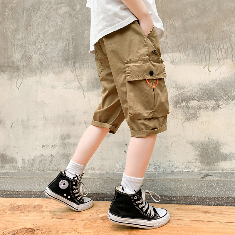 2022-New-Summer-Children-Khaki-Shorts-For-Teens-Boys-Loose-Style-Cotton-Short-Cargo-Pants-For-4.jpg