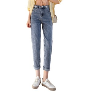 Jeans Woman High Waist White Women's Classic Jean Y2k  Aesthetic Fashion Stretch Skinny Denim Casual Vintage Female Pants