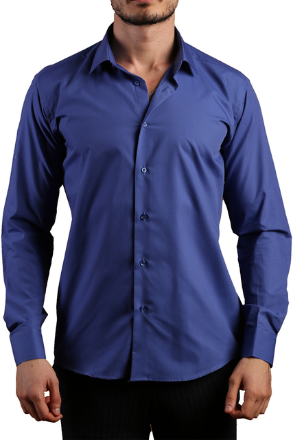 Narrow Cut Slim Fit Long Sleeve Solid Color Classic Men 'S Shirt 11 Color Option S-M-L-XL-2XL Tight-Fitting Mould Work Shirt Office formal Shirt