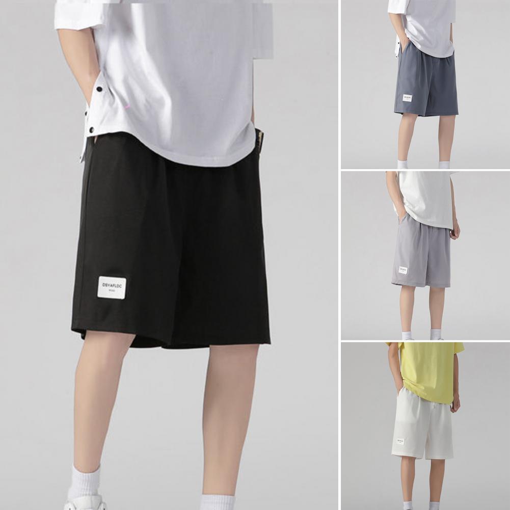 Summer-Men-Casual-Shorts-Solid-Color-Elastic-Waist-Loose-Drawstring-Pockets-Fitness-Sporty-Shorts-for-men.jpg