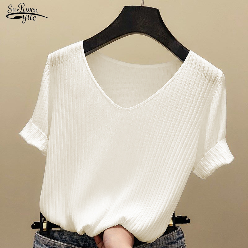 T-shirt-knitted-short-sleeved-blouse-women-s-blouse-shirt-2021-solid-color-Korean-summer-shirt-1.jpg