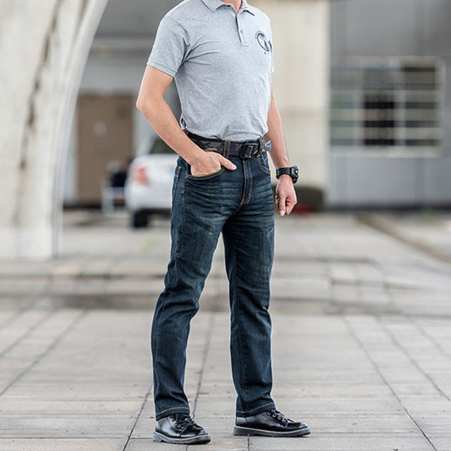 Tactical Jeans Men Multiple Pockets Wear-resistant Cargo Trousers Male Outdoor Business Classic Casual Straight Mens Jeans Pants - Image 3
