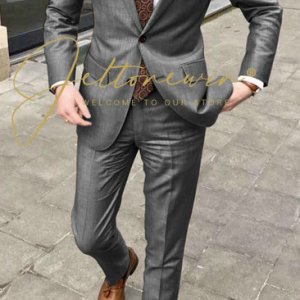 JELTONEWIN Handsome Casual 2 Piece Suit For Men Wedding Tuxedos Notched Lapel Groomsmen Men Suits Business Party Prom Blazer