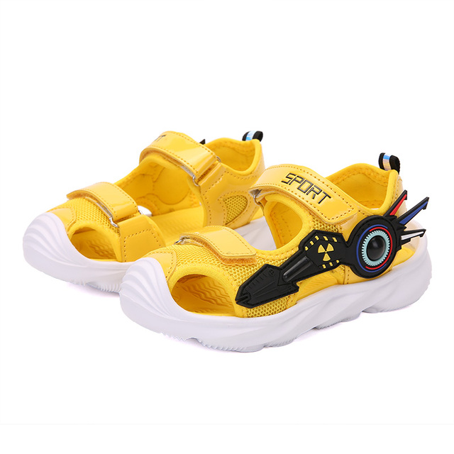 Kids Sandals Summer Protect Toes Children's Sandals Soft Easy Bend Boys Girls Beach Shoes EVA Material Sole Sandal 4-12Year
