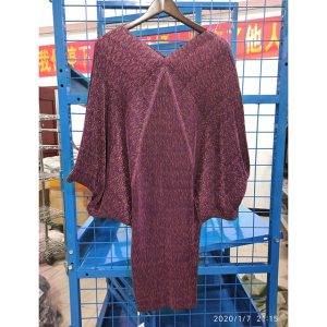 LANMREM High Quality New Fashion V Collar Pleats Batwing Sleeve Loose Dress For Women Print Clothing Vestido YE853