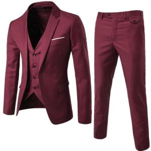 Men Classic 3piece Set Suit Wedding Suits for Men Slim Suit Jacket Pant Vest Suit for Men Tuxedo Single Breasted Plus Szie S-6XL