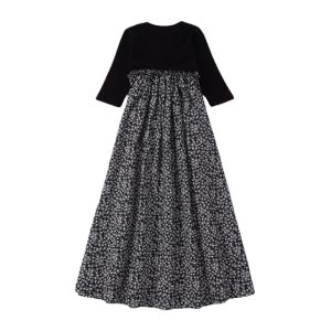 Sisters Maxi Dress Baby Ribbed Top Soft Floral Girls Dress Cotton Family Clothes Kids Summer Clothes