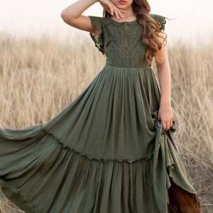 Summer Girls Lace Cotton Bohemia Long Dresses Baby Kids Flower Wedding Princess Party Dress Vestidos Costume Children Clothing