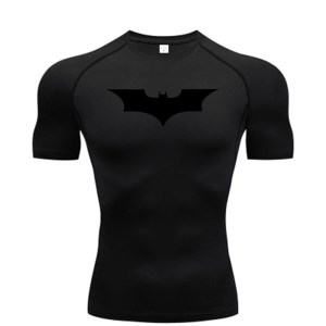 Bat Printed Men's Tight T-Shirt Running Compression Compression T Shirt Gym Fitness Jogging Short Sleeve Male Casual Shirt Tops