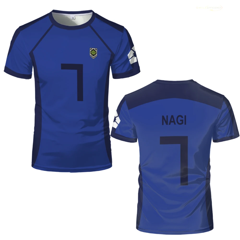 Anime Japanese Blue Lock Isagi Yoichi Football Jersey T-shirt Cosplay Hyoma Chigiri Meguru Bachira Tee Original Children Clothes - Image 2