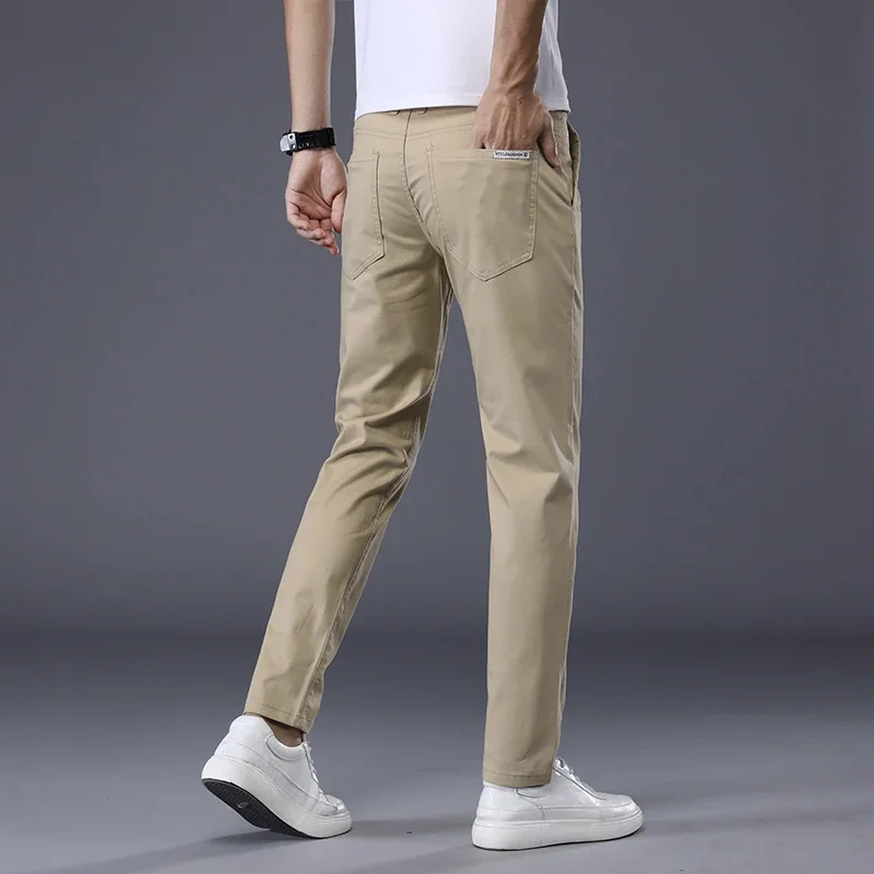 Thin Men's Pants Classic 7 Colors Summer New Casual Pant Business Fashion Stretch Cotton Slim Brand Male Trousers - Image 2
