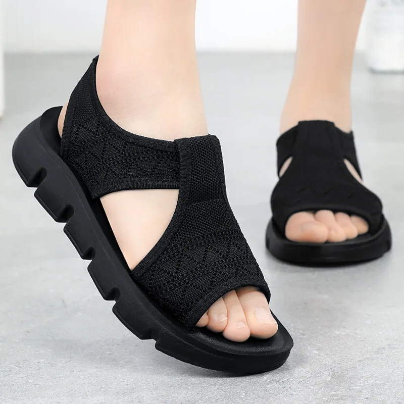 Women Shoes 2025 New Mesh Summer Platform Sandals Women Open Toe Wedge Sandals Ladies Light Casual Shoes Zapatillas Muje - Image 3