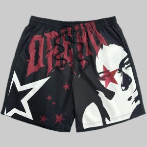 The new summer 2025 European and American 3D digital printed men's shorts are casual fashionable sporty and lightweight