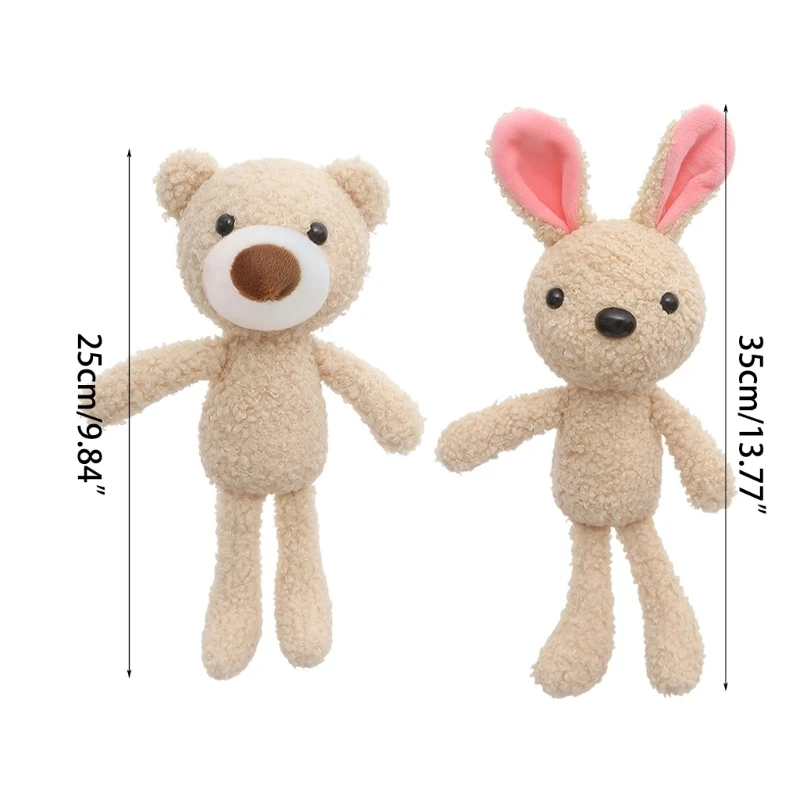 Newborn Photography Props 25cm Cute Plush Bear Bunny Toys Kid Toddler Sleeping Doll Baby Toy Women Girl DIY Keychain Accessories - Image 6