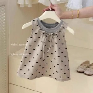 TOY-2025New Style Girls' Summer Vest Dress Cute Sleeveless Princess Dress for Kids