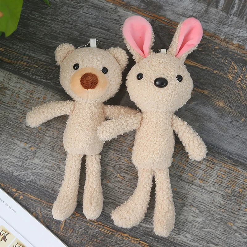 Newborn Photography Props 25cm Cute Plush Bear Bunny Toys Kid Toddler Sleeping Doll Baby Toy Women Girl DIY Keychain Accessories